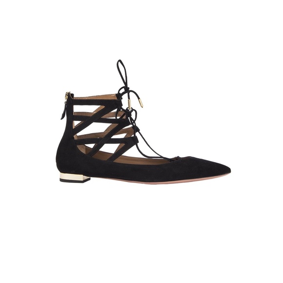 Aquazzura 'Holli' ballerinas Black Suede Leather flat - Picture 8 of 9